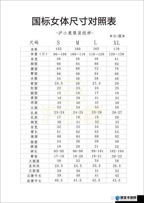 国产尺码与欧洲尺码表 2023：尺码对比与参考指南